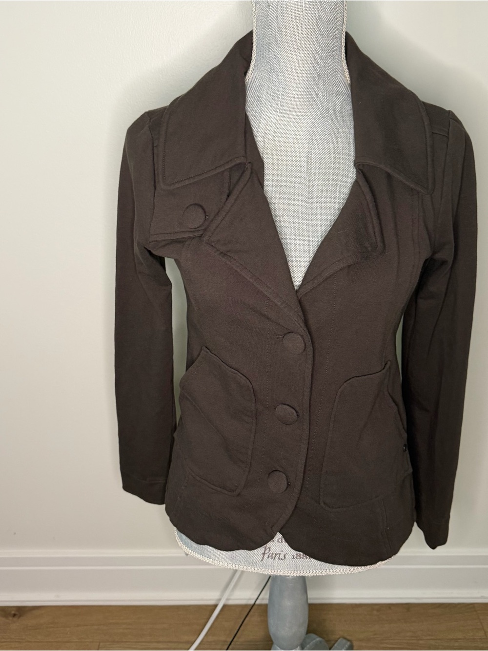 Women’s Brown Casual Button-Front Jacket/ sweater , cotton. M